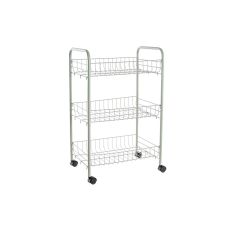 Zsúrkocsi DKD Home Decor Grön Metall polypropen 40 x 26 x 62 cm