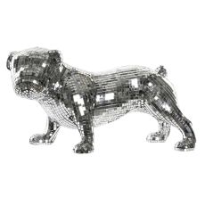 Prydnadsfigur DKD Home Decor Engelska Silvrig Bulldogg Harts Modern (45,5 x 21,5 x 25 cm)