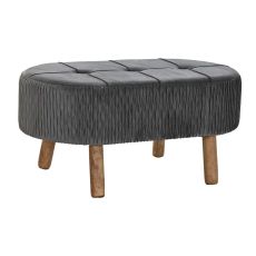 Sittpall DKD Home Decor Grå Naturell Mörkgrå Trä 80 x 46 x 38 cm