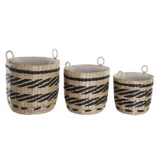 Korg - set DKD Home Decor Polyester Kolonial Fibrer (38 x 38 x 36 cm)