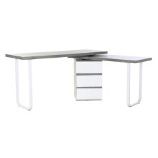 Skrivbord DKD Home Decor Naturell Grå Metall MDF (150 x 120 x 75 cm)