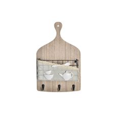 Väggmonterad rockhängare DKD Home Decor Trä Metall 23 x 9 x 36 cm