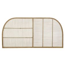Sänggavel DKD Home Decor Naturell Brun Rattan (160 x 4 x 80 cm)