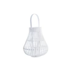 Lykta DKD Home Decor Vit Multicolour Metall Bambu Glas Urban 30 x 40 cm 29 x 29 x 34 cm