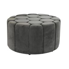 Fotpall DKD Home Decor Grå 30 % Polyester (85 x 85 x 48 cm)