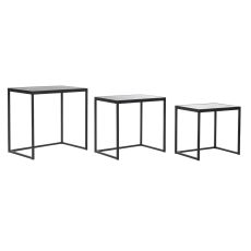 Set om 3 bord DKD Home Decor Svart 58 x 36,5 x 53,5 cm