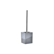 Toalettborste DKD Home Decor Scandi Silvrig Grå Rostfritt stål Aluminium Harts (9,5 x 9,5 x 37 cm)