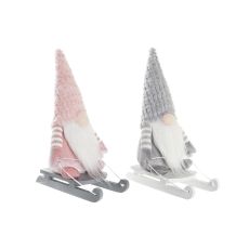 Prydnadsfigur DKD Home Decor Jul Gnom Polyester (15 x 25 x 35 cm) (2 antal)