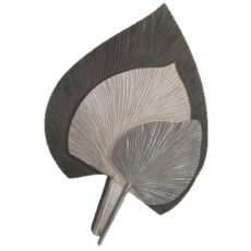 Väggdekoration DKD Home Decor Grå Trä MDF Löv av en växt (59 x 2 x 91 cm)