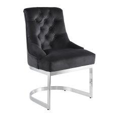 Matsalsstol DKD Home Decor Svart Silvrig 60 x 58 x 93 cm