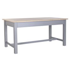 Matsalsbord DKD Home Decor Grå Naturell Trä Paulowniaträ Trä MDF 161.5 x 81.5 x 78 cm 161,5 x 81,5 x 78 cm