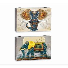Omslag DKD Home Decor Räknare Elefant Turkos Trä MDF 2 antal 46,5 x 6 x 31,5 cm