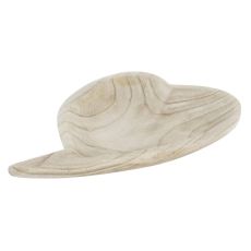 Snacksbricka DKD Home Decor Ljusbrun Naturell Hjärta Tropiskt 35 x 24 x 4 cm