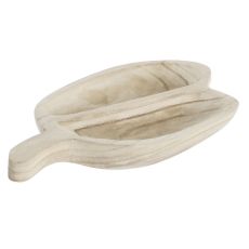Snacksbricka DKD Home Decor Ljusbrun Naturell Tropiskt 38 x 21 x 5 cm 30 x 21 x 5 cm