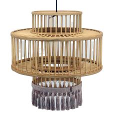Taklampa DKD Home Decor Brun Beige 50 W Frans Urban 220 V 45 x 45 x 46 cm