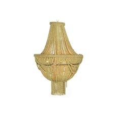 Taklampa DKD Home Decor Gul Brun Metall Trä MDF 40 W 50 x 50 x 73 cm