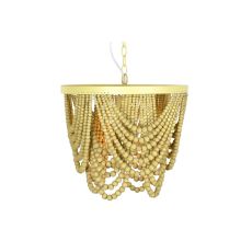 Taklampa DKD Home Decor Metall Brun Gul 50 W Trä MDF (35 x 35 x 95 cm)