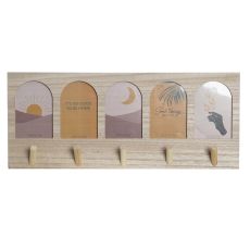 Kapphängare DKD Home Decor 56 x 5 x 23,5 cm Naturell Multicolour Trä MDF Boho