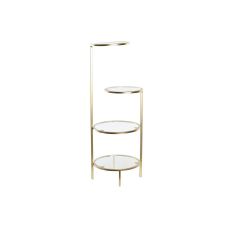 Hyllor DKD Home Decor 32,5 x 30 x 86 cm Glas Gyllene Metall