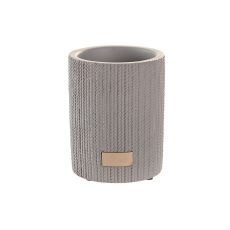 Glas DKD Home Decor Grå Cement 8 x 8 x 10 cm