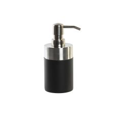 Tvåldispenser DKD Home Decor Silvrig Svart Rostfritt stål Harts 7 x 7 x 17 cm