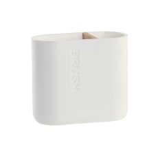 Tandborsthållare DKD Home Decor Vit Naturell Bambu polypropen 11,5 x 5,5 x 10,5 cm (12 antal)