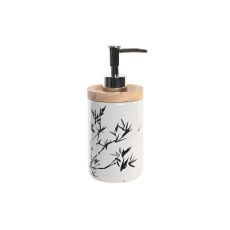 Tvåldispenser DKD Home Decor 8 x 9 x 17,5 cm Svart Vit Stengods
