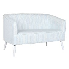 Soffa DKD Home Decor Blå Vit Himmelsblå Metall Ränder Medelhavs 130 x 68 x 78 cm