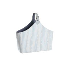 Tidningsställ DKD Home Decor 49 x 17 x 45 cm Blå Vit Medelhavs