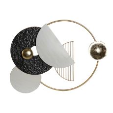 Väggdekoration DKD Home Decor 70,5 x 6 x 59 cm Abstrakt Gyllene Vit Mörkgrå Modern