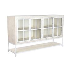 Skänk DKD Home Decor 170 x 45 x 100 cm Metall Vit Mangoträ