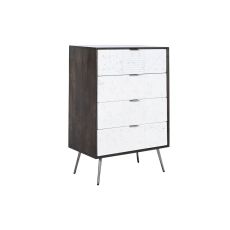 Byrå DKD Home Decor 70 x 40 x 105 cm Vit Mörkbrun Mangoträ