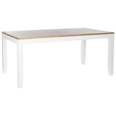 Matsalsbord DKD Home Decor Vit Brun Akaciaträ Mangoträ 200 x 100 x 80 cm