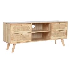 TV-möbler DKD Home Decor Naturell Metall Gummiträ 120 x 30 x 48 cm
