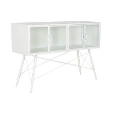 Console DKD Home Decor Vit Metall Glas 120 x 35 x 80 cm