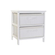 Byrå DKD Home Decor Vit Bambu Paulowniaträ 42 x 32 x 45 cm