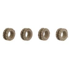 Dukring DKD Home Decor Naturell Jute Mangoträ 6 x 3 x 6 cm 4 Delar