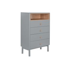 Byrå Home ESPRIT Blå Grå polypropen Trä MDF 80 x 40 x 117 cm
