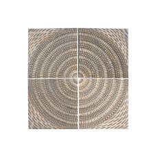 Väggdekoration Home ESPRIT Gyllene Modern 80 x 3,5 x 80 cm (4 Delar)