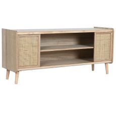 TV-möbler Home ESPRIT Naturell Rattan Paulowniaträ 120 x 35 x 54 cm