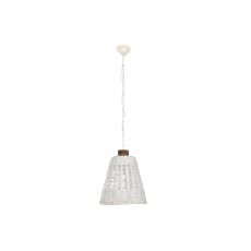 Taklampa Home ESPRIT Vit Bambu Mangoträ 50 W 48 x 48 x 57 cm