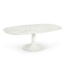 Soffbord Home ESPRIT Vit Metall Marmor 120 x 70 x 39 cm