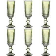 Glasset Home ESPRIT Grön Glas 6 x 6 x 18,4 cm (6 antal)