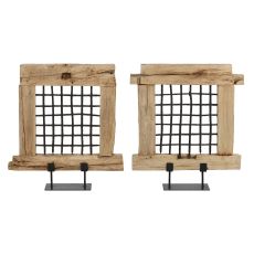 Prydnadsfigur Home ESPRIT Naturell Enskild del 65 x 18 x 75 cm