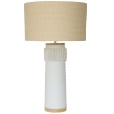 Bordslampa Home ESPRIT linne Keramik 46 x 46 x 77 cm