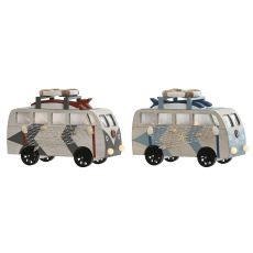 Prydnadsfigur Home ESPRIT Blå Vit Terrakota n 22 x 7 x 14 cm (2 antal)