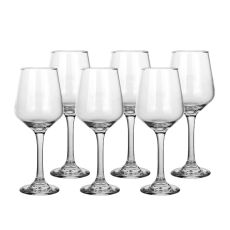 Set med vinglas Home ESPRIT Transparent Glas 410 ml (6 antal)