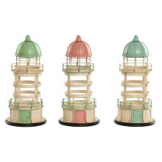 Prydnadsfigur Home ESPRIT Blå Grön Rosa 13 x 13 x 27,5 cm (3 antal)