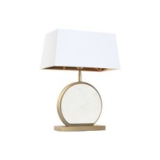 Bordslampa Home ESPRIT Vit Gyllene 50 W 220 V