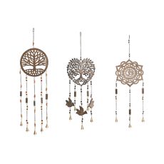 Prydnadsfigur Home ESPRIT Brun Träd Hjärta Sol 20 x 20 x 61 cm (3 antal)